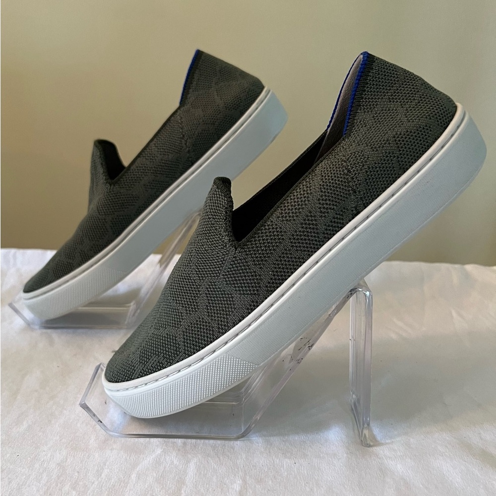 Rothy's Gray/green Slip-On Sneakers